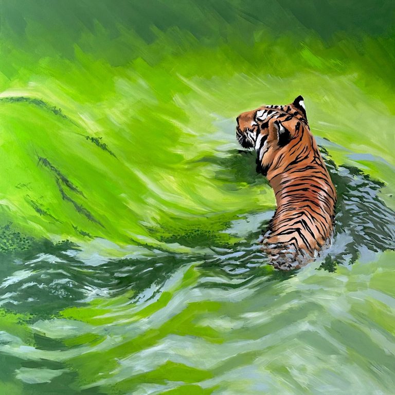 TABLEAU TIGRE VERT